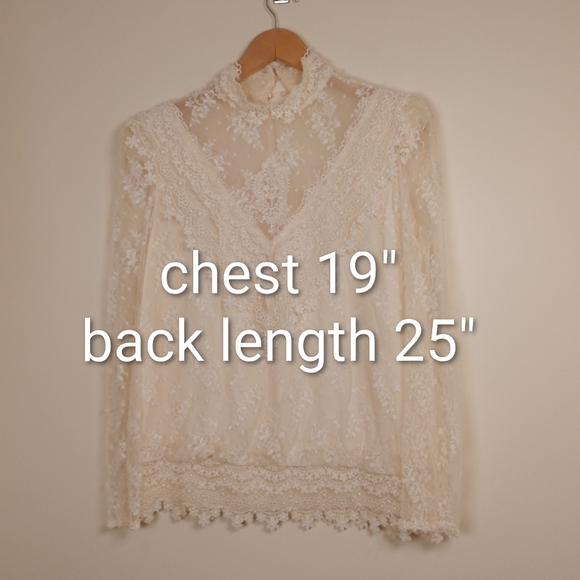 Michael Marcella by Barbara Chodos Vintage Victorian-Style Retro Lace Blouse - Picture 7 of 10